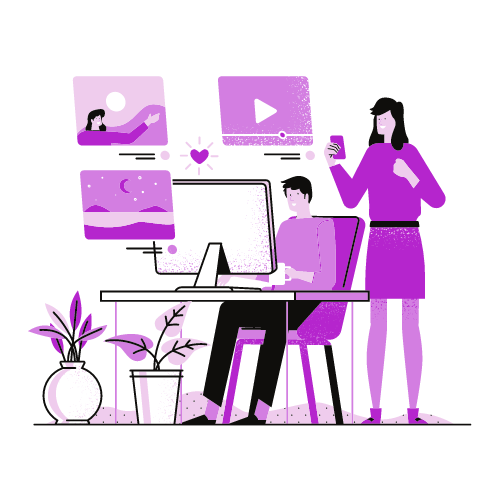 Purple and Blue Modern Gradient Illustrated Corporate LinkedIn Sponsored Content (1)